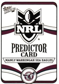 2006 Select Invincible - Premiership Predictor #PC05 Manly Warringah Sea Eagles Front